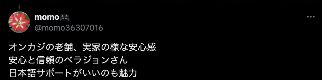 ベラジョン評判口コミ　サポート2