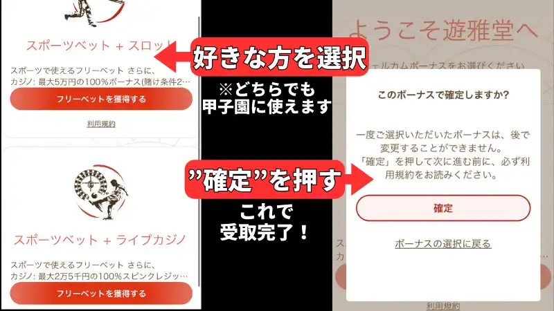 甲子園(高校野球)に賭ける方法・手順２