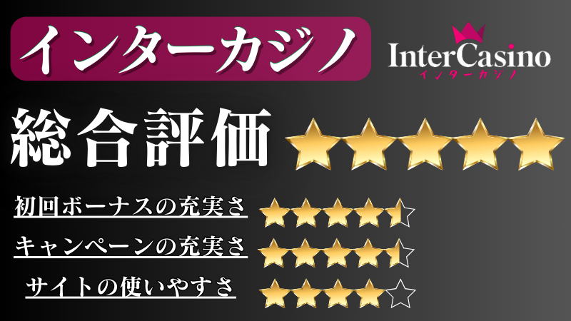 オンラインカジノおすすめランキング インターカジノ