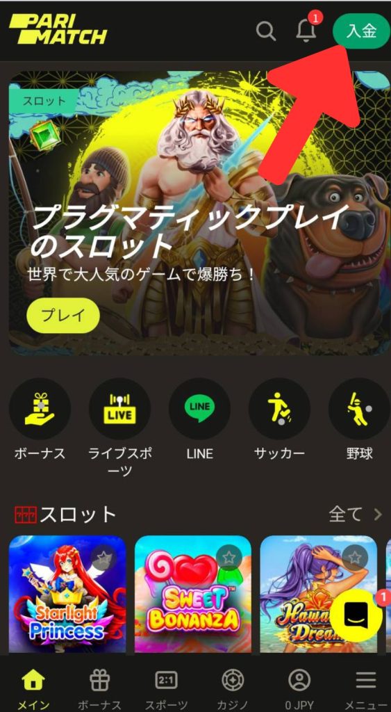 パリマッチ商標 入金方法
解説