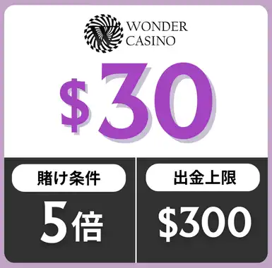 入金不要ボーナス おすすめ ワンダーカジノ