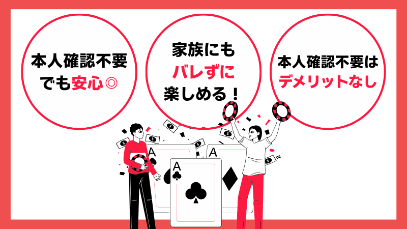 オンラインカジノ 本人確認不要 安心して遊べる