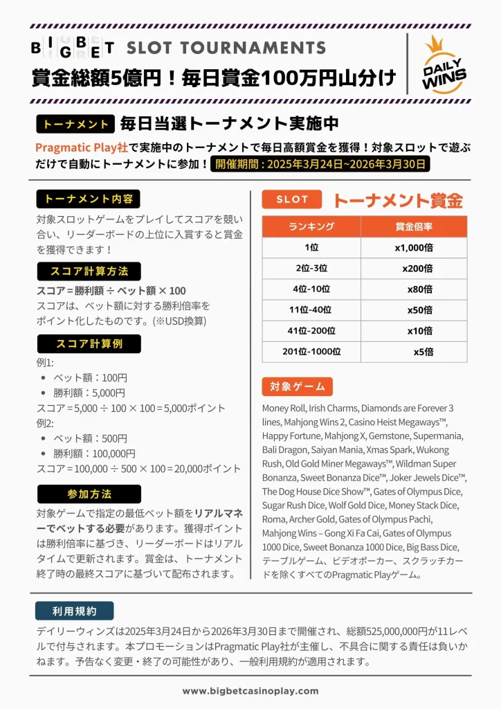 ビッグベットカジノ 期間限定プロモ